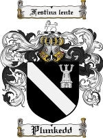 Plunkedd coat of arms family crest download
