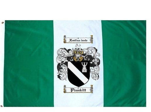Plunkitt family crest coat of arms flag