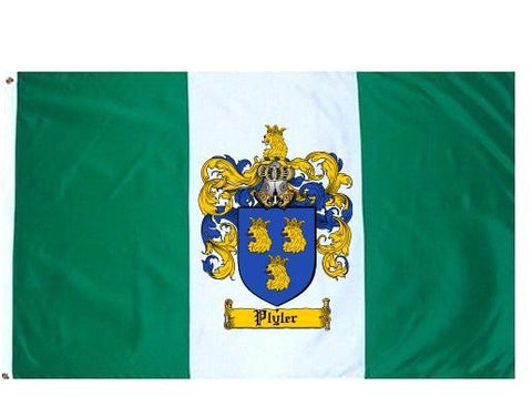Plyler family crest coat of arms flag