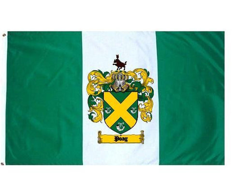 Poag family crest coat of arms flag