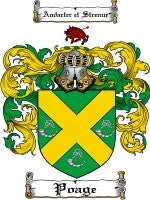 Poage coat of arms family crest download