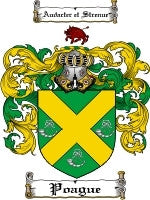 Poague coat of arms family crest download
