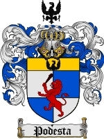 Podesta coat of arms family crest download