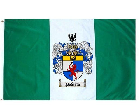 Podesta family crest coat of arms flag
