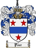 Poer coat of arms family crest download