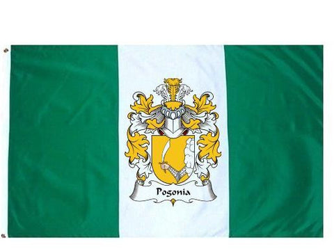 Pogonia family crest coat of arms flag