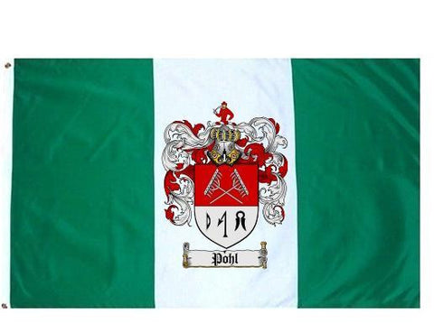 Pohl family crest coat of arms flag