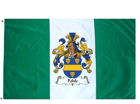Pohle family crest coat of arms flag