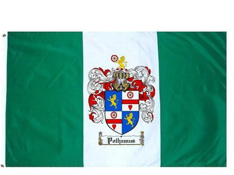 Polhamus family crest coat of arms flag