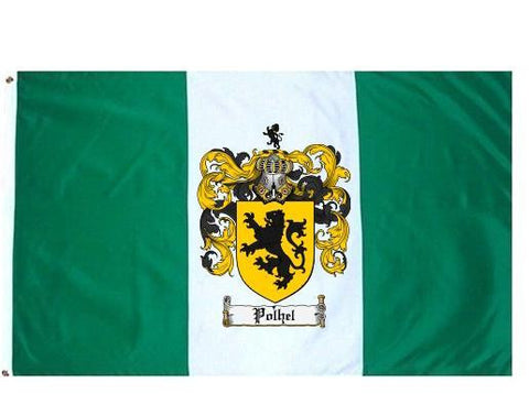 Polhel family crest coat of arms flag