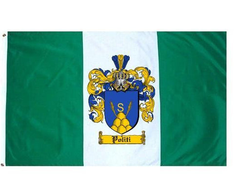 Politi family crest coat of arms flag