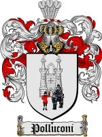 Polluconi coat of arms family crest download