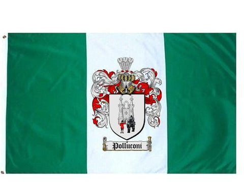 Polluconi family crest coat of arms flag