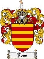 Pons coat of arms family crest download