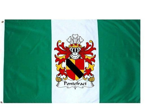 Pontefract family crest coat of arms flag