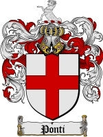 Ponti coat of arms family crest download