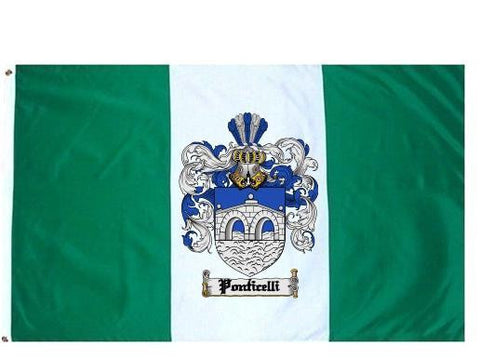 Ponticelli family crest coat of arms flag