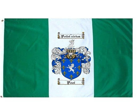 Pool family crest coat of arms flag