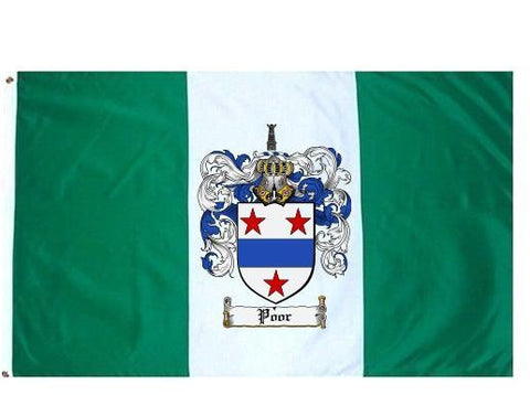 Poor family crest coat of arms flag