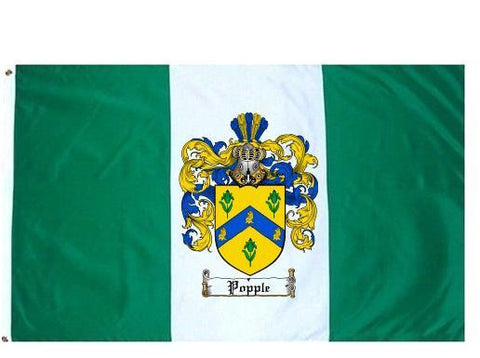 Popple family crest coat of arms flag