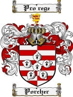 Porcher coat of arms family crest download