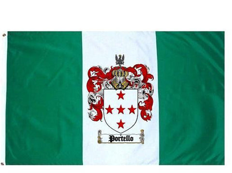 Portello family crest coat of arms flag