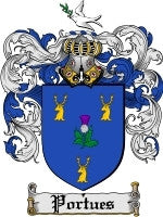 Portues coat of arms family crest download