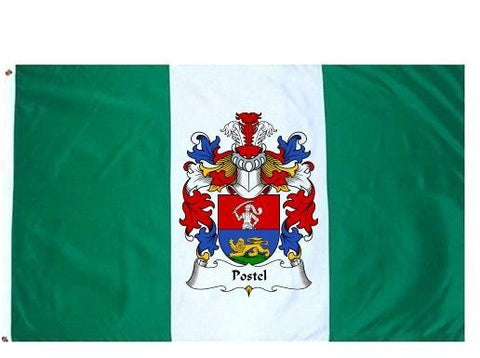 Postel family crest coat of arms flag