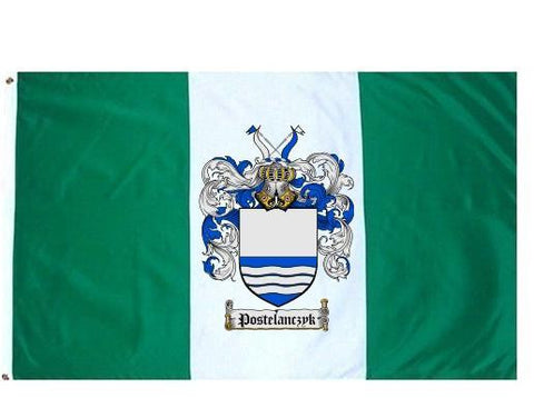 Postelanczyk family crest coat of arms flag