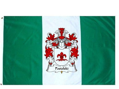 Postolski family crest coat of arms flag