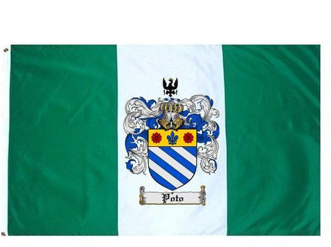 Poto family crest coat of arms flag