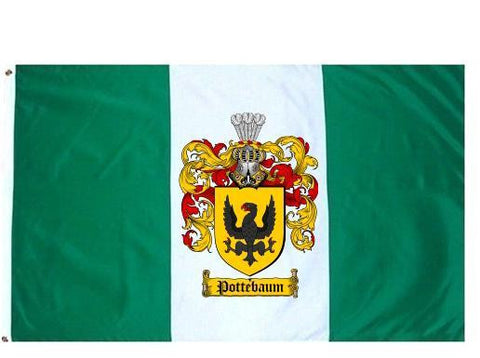 Pottebaum family crest coat of arms flag