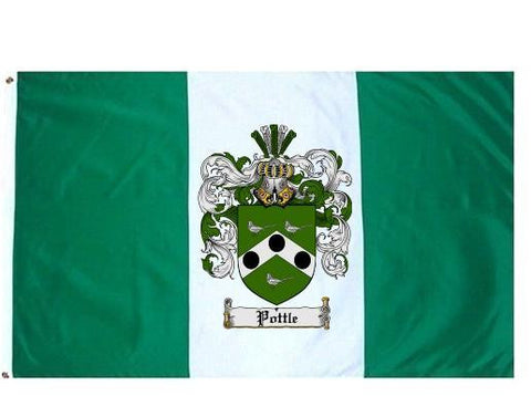 Pottle family crest coat of arms flag