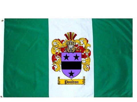 Poulton family crest coat of arms flag
