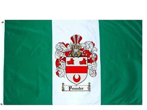 Pounter family crest coat of arms flag