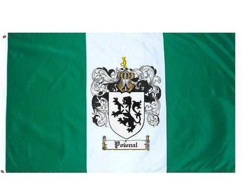 Pownal family crest coat of arms flag