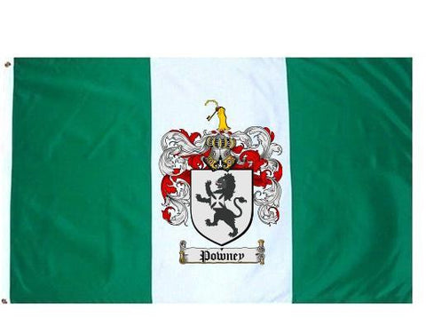 Powney family crest coat of arms flag