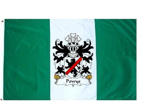 Powys family crest coat of arms flag