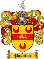 Poynton family crest coat of arms emailed to you within 24 hours ...