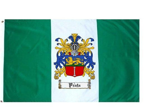 Prata family crest coat of arms flag