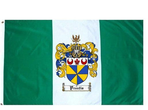 Prentis family crest coat of arms flag
