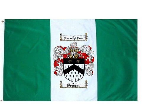 Prescot family crest coat of arms flag
