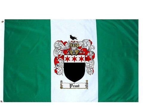 Prest family crest coat of arms flag