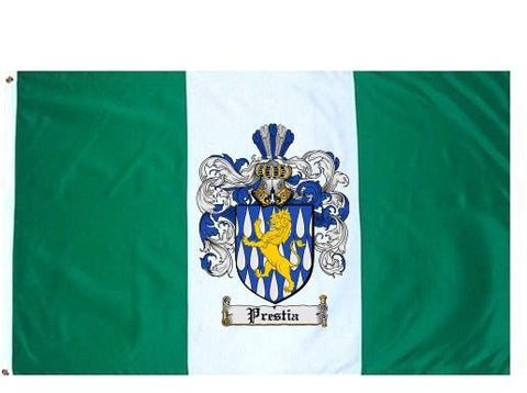 Prestia family crest coat of arms flag