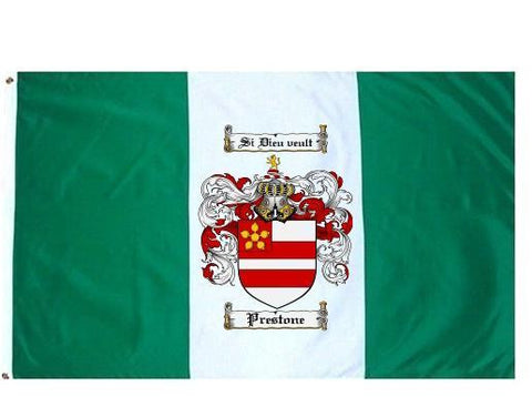 Prestone family crest coat of arms flag