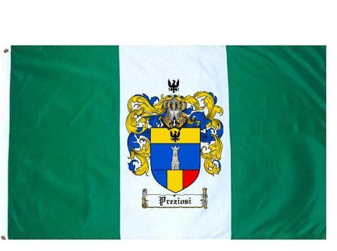Preziosi family crest coat of arms flag