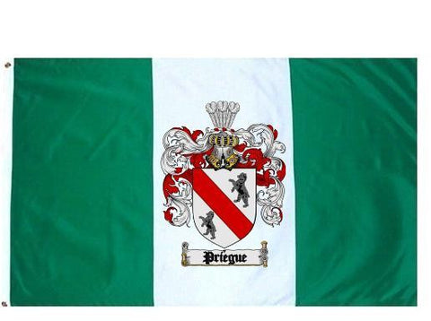 Priegue family crest coat of arms flag