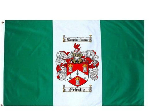 Priestly family crest coat of arms flag
