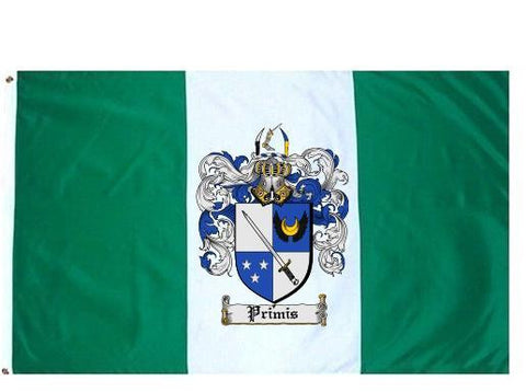Primis family crest coat of arms flag
