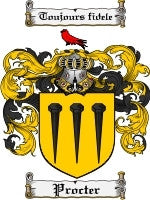 Procter coat of arms family crest download
